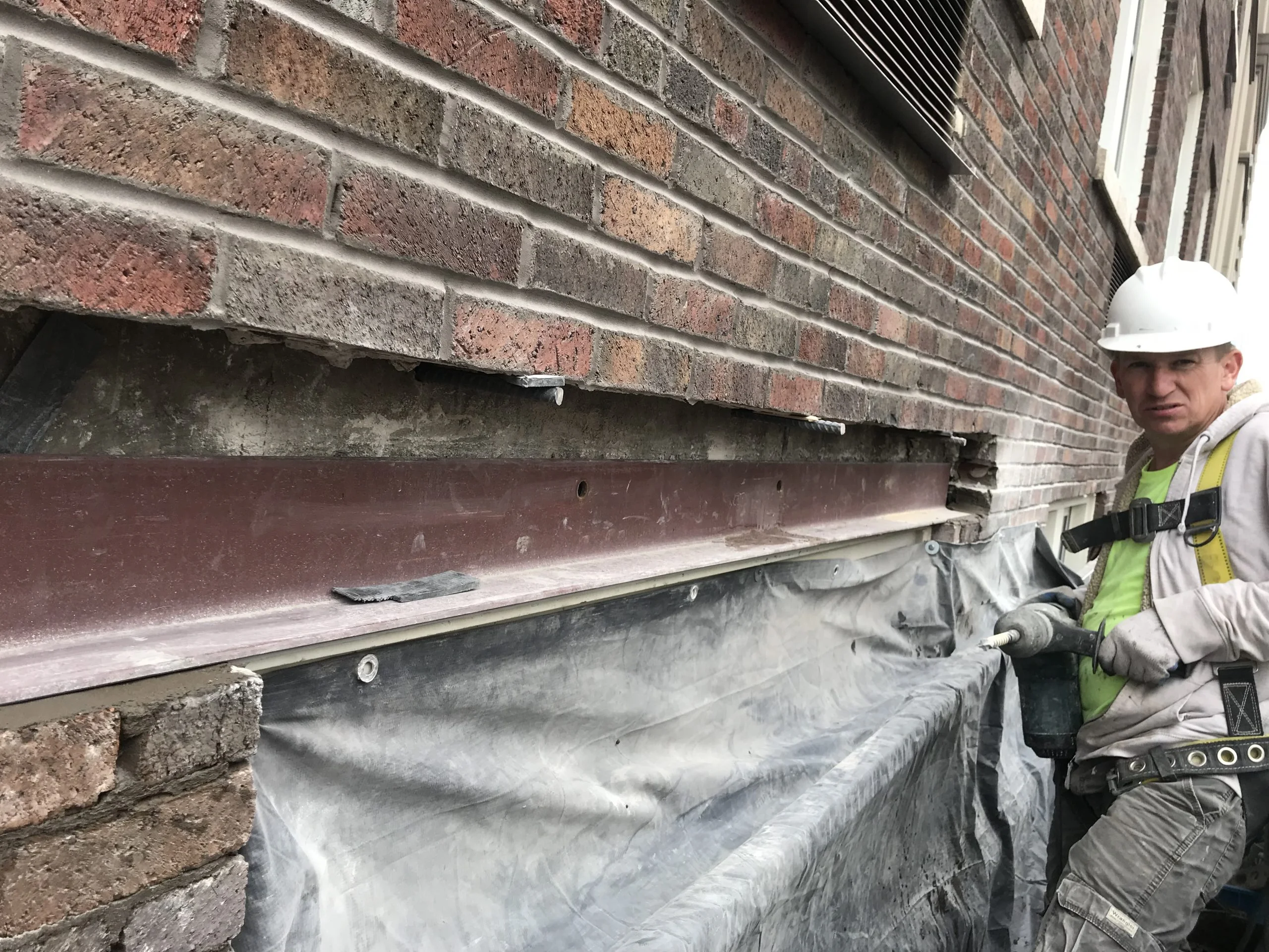 Expert lintel replacement in Chicago ensuring structural support above window openings.